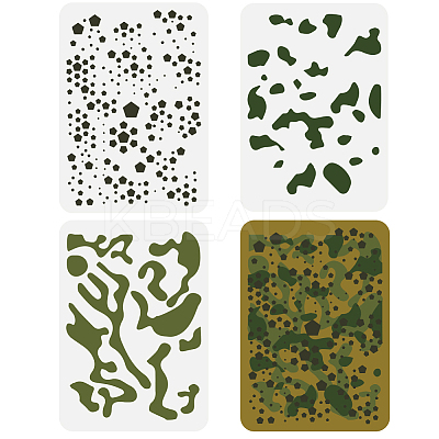 3Pcs 3 Styles PET Hollow Out Drawing Painting Stencils DIY-WH0394-0316-1