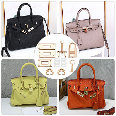 2 Sets Alloy Bag Lock Clasp Set FIND-WR0006-89-1