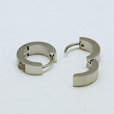 Tarnish Resistant Fashion 304 Stainless Steel Huggie Hoop Earrings EJEW-G124-M11-1