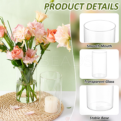 Transparent Glass Hydroponic Vase AJEW-WH0348-441B-1