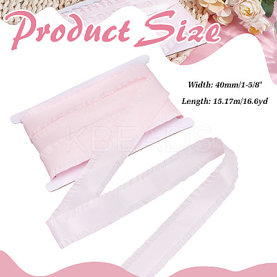 16.6 Yards Polyester Ruffled Lace Ribbon DIY-ME0001-62A-1