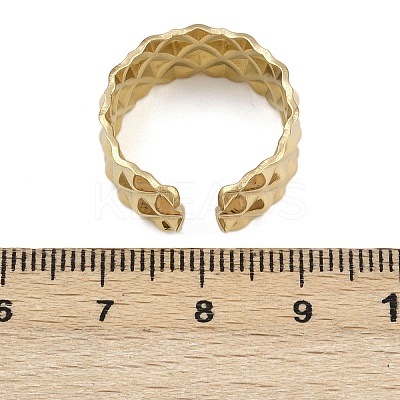 304 Stainless Steel Cuff Rings RJEW-D332-012M-G-1