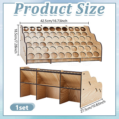 MDF Pigment Organizer Holder Riser Display Racks AJEW-WH0606-86A-1