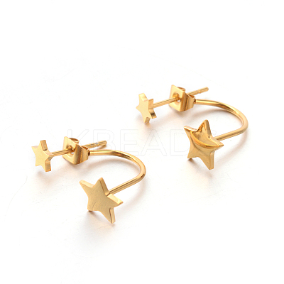 Ion Plating(IP) 304 Stainless Steel Ear Studs EJEW-P045-14G-1