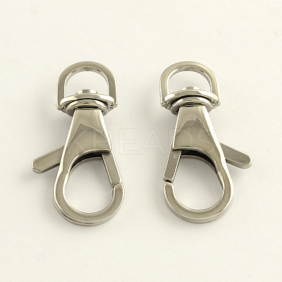 Tarnish Resistant 304 Stainless Steel Swivel Snap Hook Clasps STAS-R065-01-1