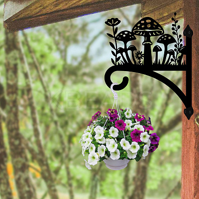 Iron Hanging Plant Hanger Bracket HJEW-WH0095-006-1