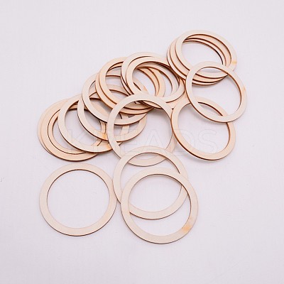 Unfinished Wood Linking Rings WOOD-WH0099-12F-1