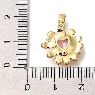 Rack Plating Brass Micro Pave Cubic Zirconia Pendants KK-I720-50G-1