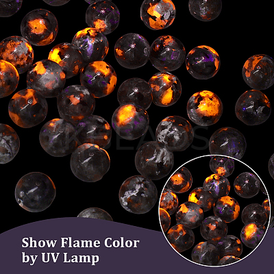 50Pcs Natural Fluorescent Syenite Rock(Glow under UV Light) Beads G-PA0002-37-1