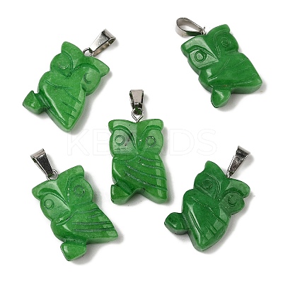 Dyed Natural White Jade Pendants G-B127-09P-02-1
