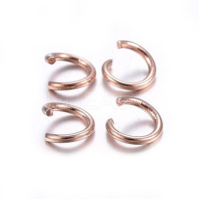 304 Stainless Steel Open Jump Rings X-STAS-O107-06RG-F-1
