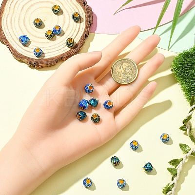 10Pcs Golden Plated Alloy European Beads MPDL-YW0001-05A-1
