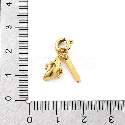 Brass Rhinestone Fruits Pendant Decoration HJEW-P020-01G-G-1
