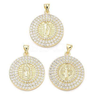 Brass Micro Pave Cubic Zirconia Pendants KK-H539-17A-1