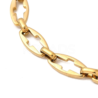 304 Stainless Steel Hollow Cross-Linked Chain Bracelets for Men BJEW-JB12295-02-1