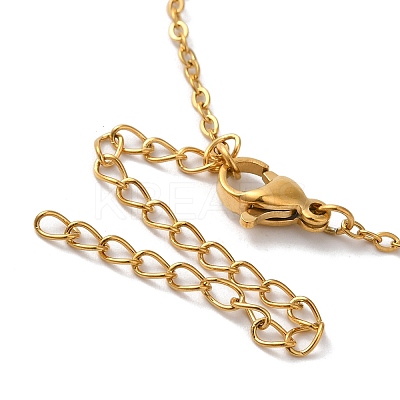 304 Stainless Steel Pendant Necklaces LS-NJEW-H036-02G-F-1