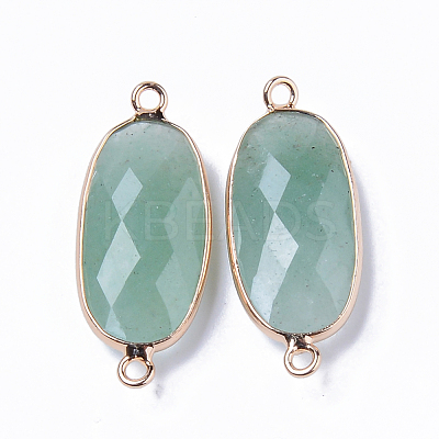 Natural Green Aventurine Links Connectors G-R472-03L-1