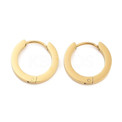 Ion Plating(IP) Frosted 304 Stainless Steel Huggie Hoop Earrings for Women LS-EJEW-C096-31B-G-1