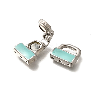 Brass Enamel Fold Over Clasps KK-M313-40P-03-1