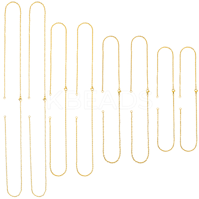 12Pcs 4 Styles 304 Stainless Steel Cable Chain Necklace Making STAS-SC0010-23G-1
