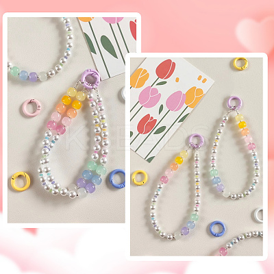 586Pcs Round Imitation Gemstone Acrylic Beads OACR-SP0001-36-1
