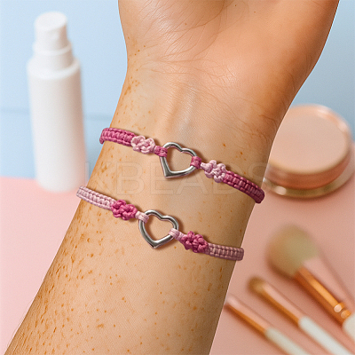 12Pcs 3 Colors Adjustable Nylon Thread Braided Bracelets for Women BJEW-GO0002-05-1