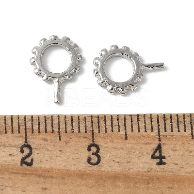 Brass Micro Pave Cubic Zirconia Peg Bails KK-D324-24P-1