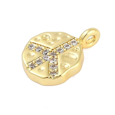 Rack Plating Brass with Cubic Zirconia Pendants LS-KK-Q018-03G-1