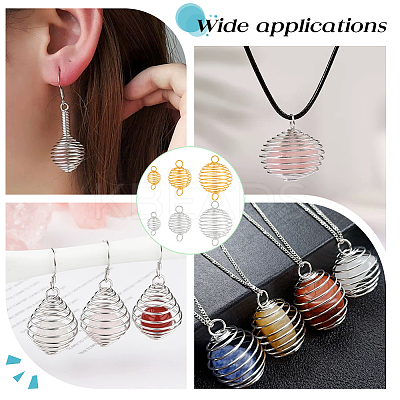 36Pcs 6 Styles 201 Stainless Steel Wire Pendants FIND-PH0027-07-1