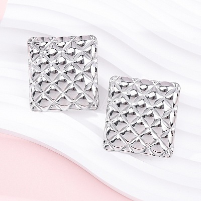 304 Stainless Steel Stud Earrings for Women EJEW-K306-08P-1