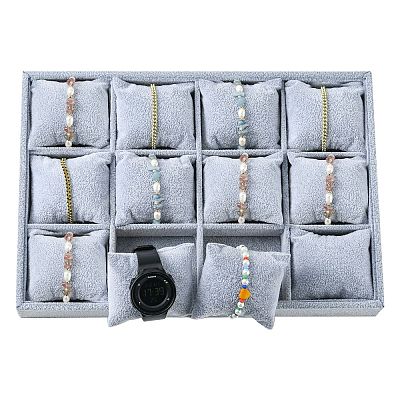 Wood Covered with Velvet Jewelry Bracelet Watch Displays BDIS-F001-01-1