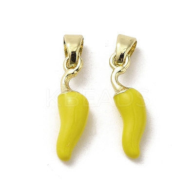 Brass Enamel Pendants KK-E092-31G-01-1
