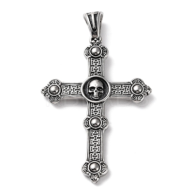 Ion Plating(IP) 304 Stainless Steel Big Pendants STAS-D067-08AS-1