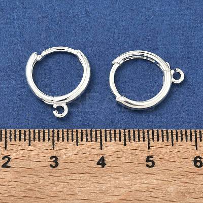 Brass Hoop Earring Findings KK-G557-11S-1