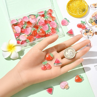 50Pcs 5 Styles Transparent Resin Cabochons CRES-YW0002-50-1