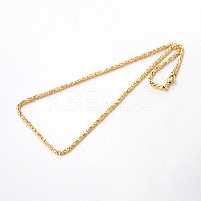 304 Stainless Steel Popcorn Chain Necklaces NJEW-J032-22G-1