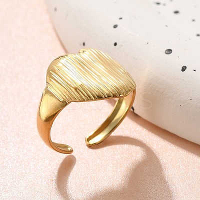 304 Stainless Steel Open Cuff Rings for Women LS-STAS-Z108-05G-05-1