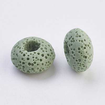 Natural Dyed Lava Rock European Beads G-E477-A05-1