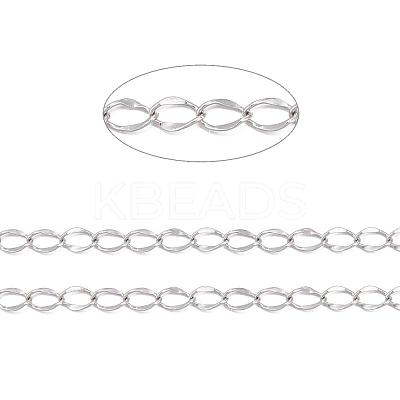 Tarnish Resistant 304 Stainless Steel Curb Chains CHS-L001-56-0.3mm-1