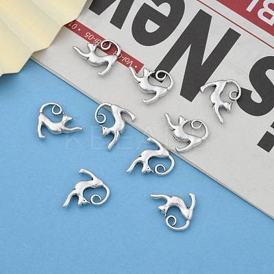 Tibetan Style Alloy Kitten Pendants X-TIBEP-A22092-AS-LF-1