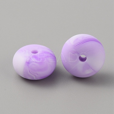 Rondelle Food Grade Eco-Friendly Silicone Beads SIL-TAC0010-04E-1
