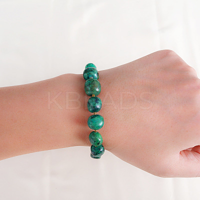 Natural Turquoise Oval Beaded Bracelets for Women FS-WG33916-02-1