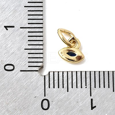 Brass Cubic Zirconia Charms KK-G554-02F-02-1