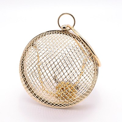 Women Purse Iron Hollow Clutch Bag AJEW-WH0181-01-1