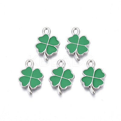 Rack Plating Alloy Enamel Pendants X-ENAM-N055-088-01P-1