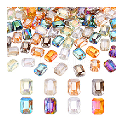 104pcs 8 Colors Electroplate Transparent Glass Beads Strands EGLA-PH0001-55-1