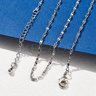 Brass Link Chain Necklaces for Women NJEW-D302-46P-1