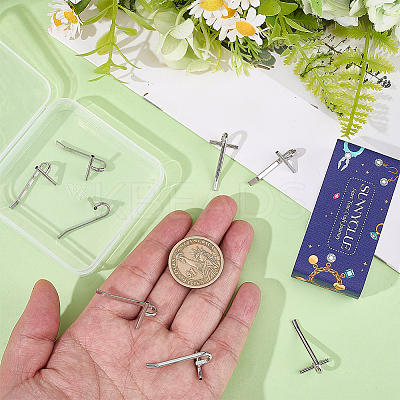 8Pcs Alloy Brooch Convert Pendant Hooks FIND-SC0019-06A-P-1