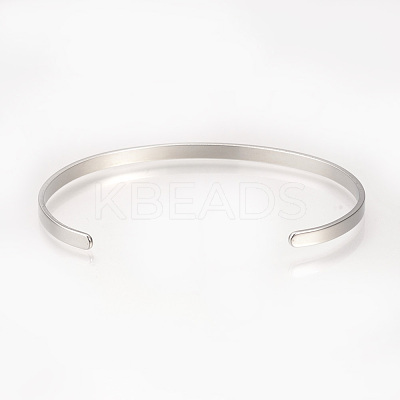 Tarnish Resistant 304 Stainless Steel Cuff Bangles X-BJEW-Q685-08-1