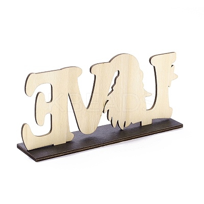 Natural Wood Desktop Ornament DJEW-C007-02-1